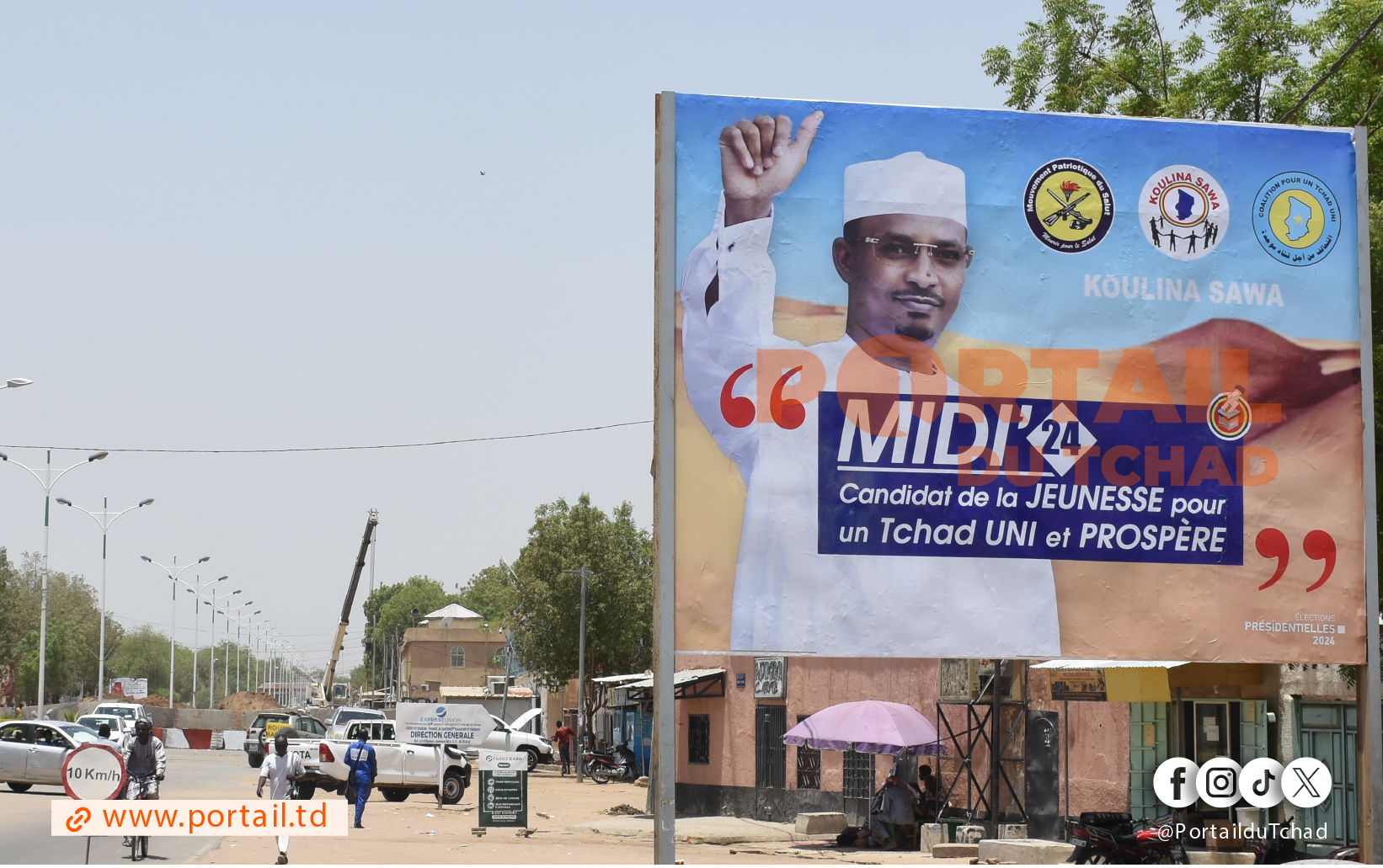 Tchad-présidentielle 2024 : constat sur le retrait des affiches et portraits de campagne exigé par l’ANGE