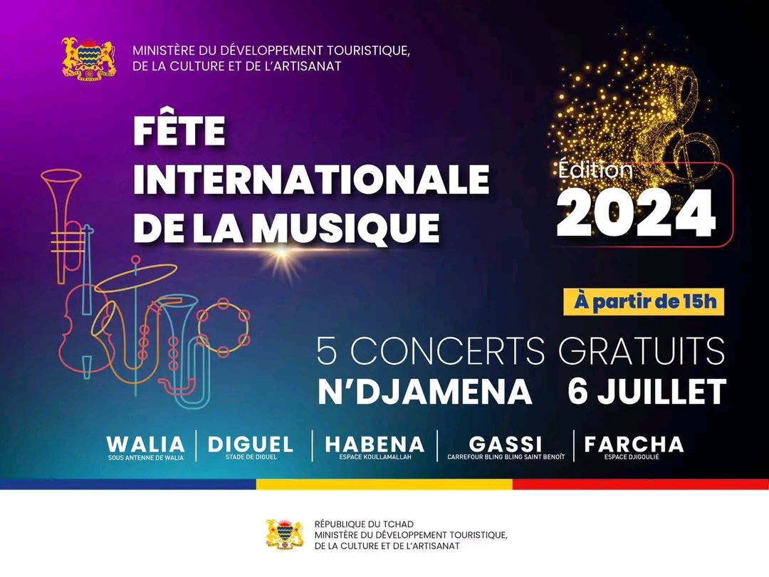 Célébration de la Fête de la Musique 2024 : Rendez-vous cet après midi dans plusieurs quartiers de N’Djamena