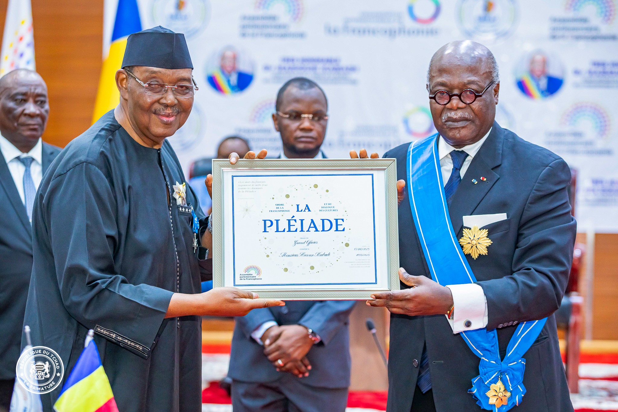 Le Dr Haroun Kabadi élevé au rang de Grand Officier de l’Ordre de la Pléiade