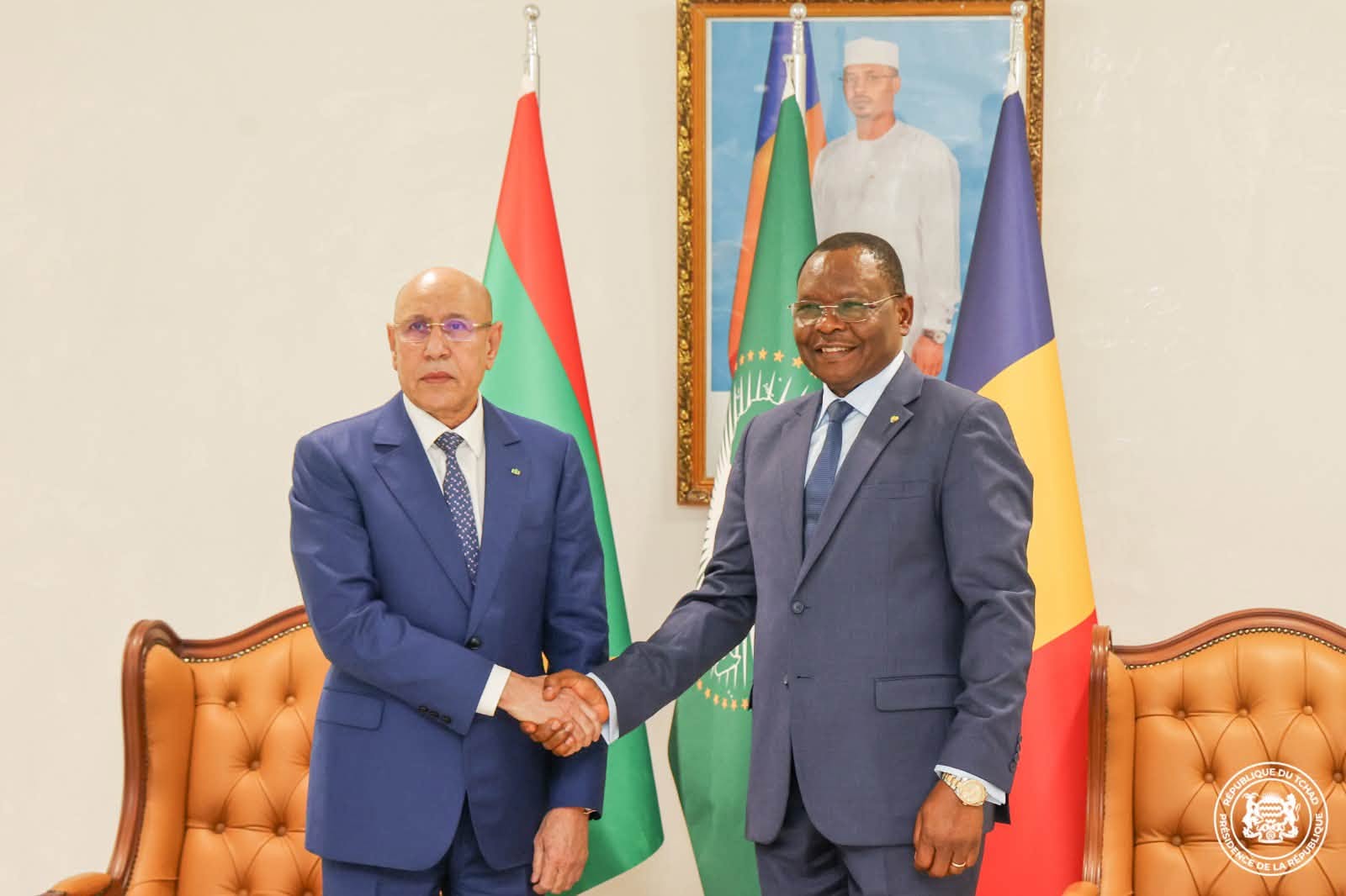 Forum Africain de l’Eau : le Président mauritanien Mohamed Ould Cheikh El Ghazouani est arrivé à N’Djamena