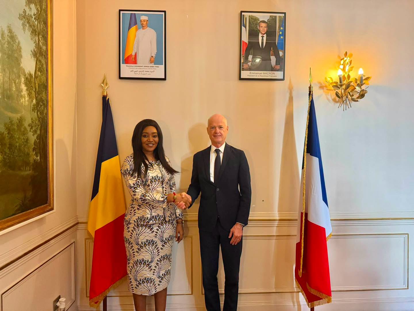 Tchad-France : Amina Priscille Longoh reçoit l’Envoyé spécial français pour le Sahel