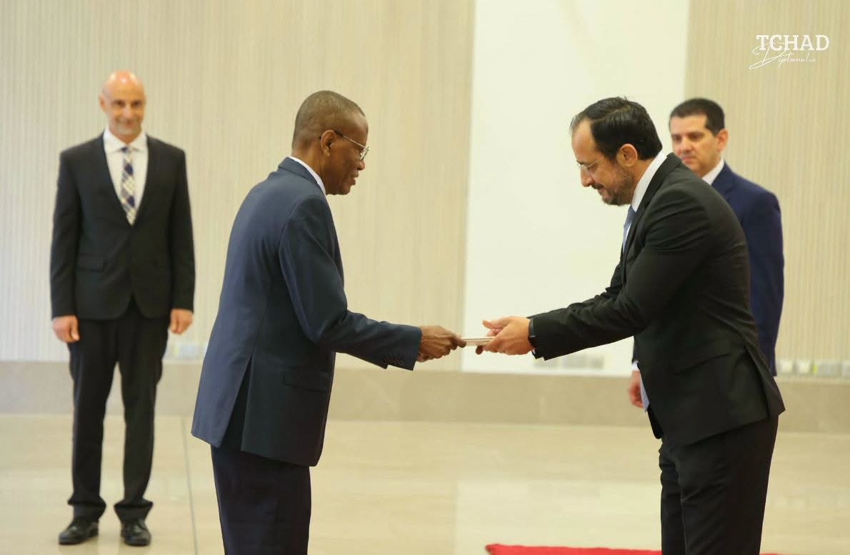 Tchad–Chypre : l’ambassadeur Mahamat Abdelkerim Hanno présente ses Lettres de Créance au président chypriote